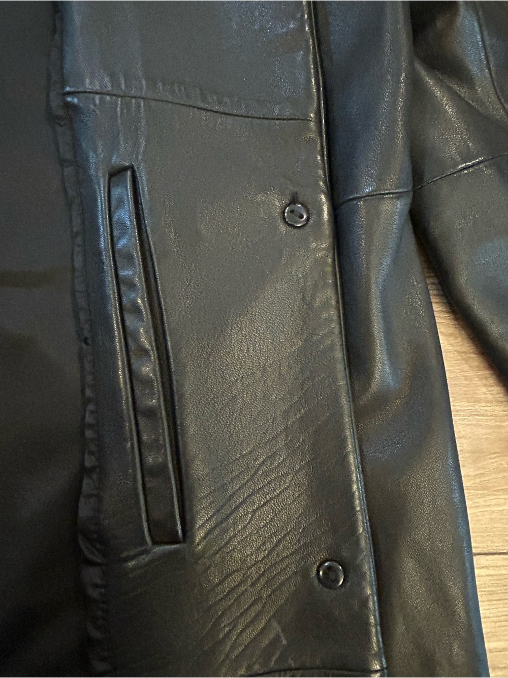 Vintage Banana Republic Leather Jacket Women’s L Black 90s Y2K